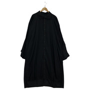 Yohji Yamamoto 18AW 襟マチ付キ ロングシャツ 黒