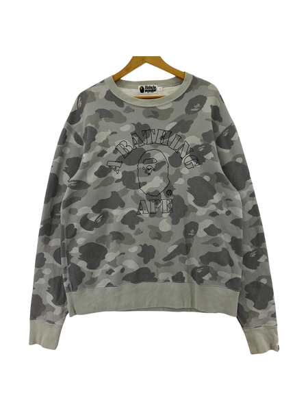 A BATHING APE windage hold off camo sweat(L)グレー