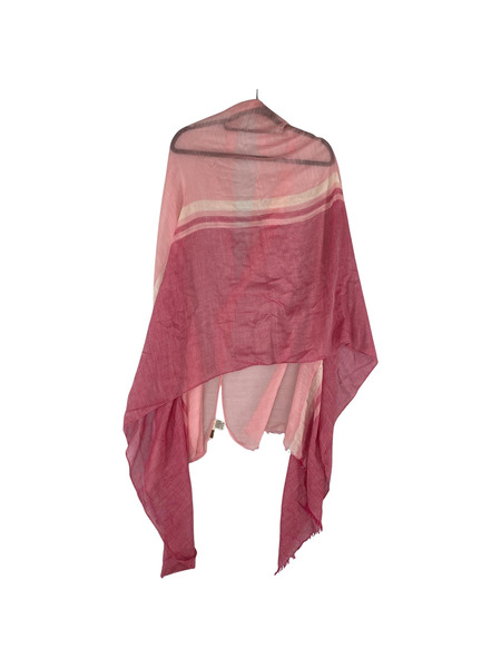 agnona コットン混カシミヤ ストール ピンク[値下]