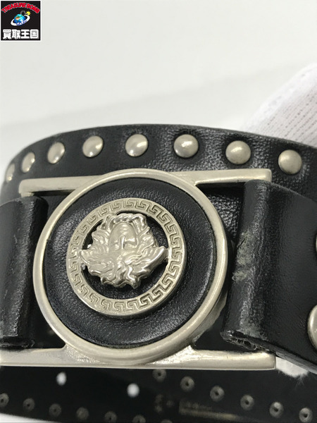 VERSACE  ベルト メデューサ金具 黒　083　 80/32