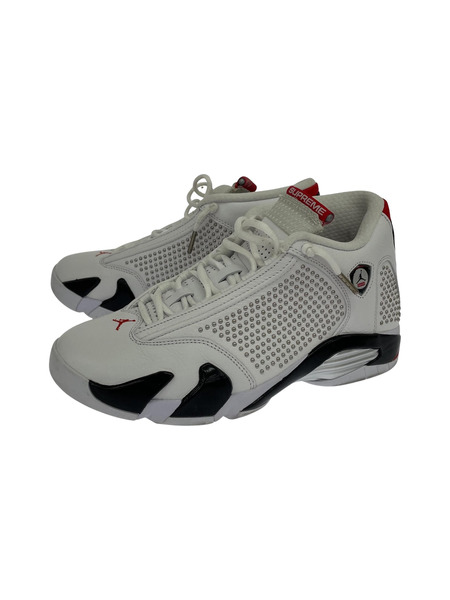 NIKE×SUPREME AIR JORDAN 14 RETRO WHT/UNI RED 26.5cm