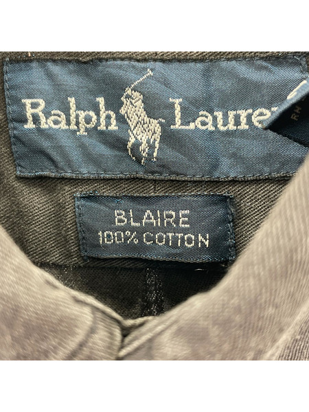 POLO RALPH LAUREN 半袖シャツ BLAIRE 北マリアナ諸国製 ブラック(L)