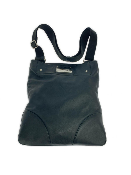DOLCE＆GABBANA ショルダーバッグ レザーショルダーバッグ ブラック