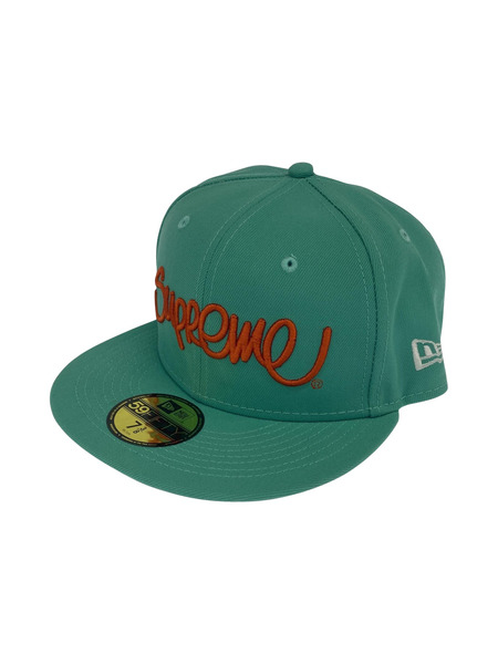 Supreme 22ss handstyle NEW ERA キャップ 青