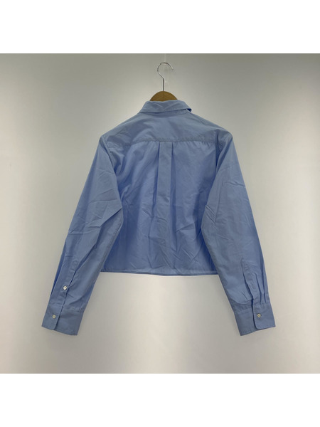plage 長袖シャツ クロップドLS シャツ ブルー