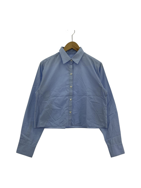 plage 長袖シャツ クロップドLS シャツ ブルー