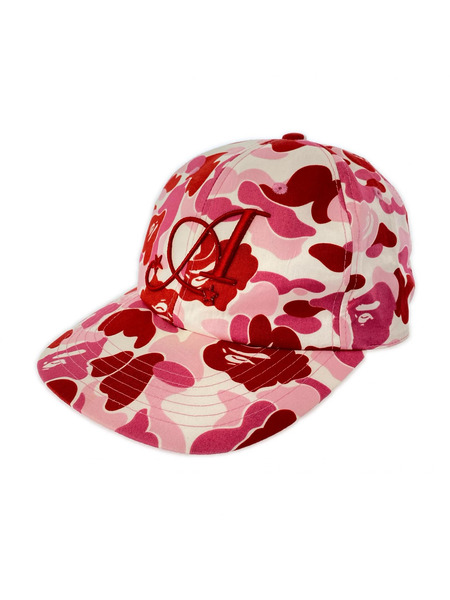A BATHING APE キャップ カモフラージュ キャップ ピンク系