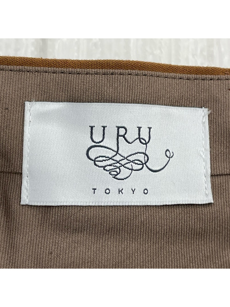 URU 21AW C/GABARDINE 2 TUCK PANTS 21FCG04 キャメル (2)