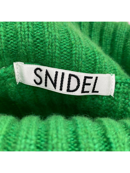 snidel ニット・セーター 21AW ウールオーバーアームスリットトップス/グリーン