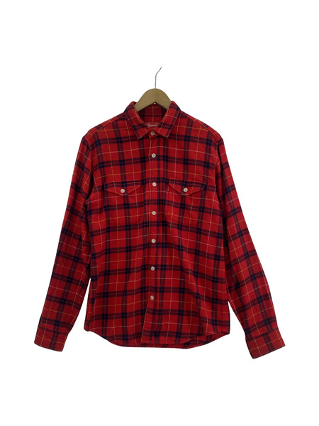 Supreme チェックネルシャツ(M)赤[値下]｜商品番号：2100201603326 ...