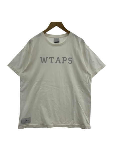 WTAPS 23SS COLLEGE SS COTTON TEE WHT　(1）