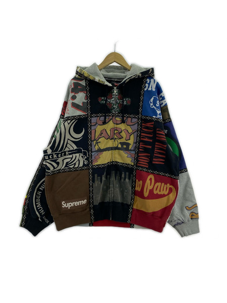 Supreme×Number(N)ine 25AW Patchwork Zip Up Hooded Sweatshirt XL