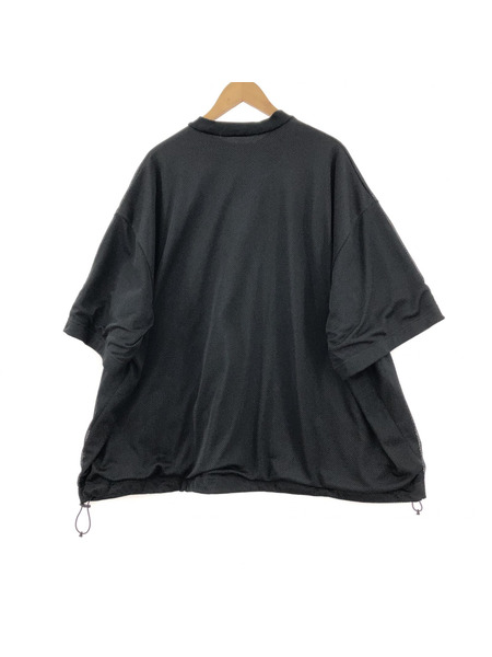 is-ness BALLOON DOUBLE LAYERED MESH SHORT SLEEVE L 黒
