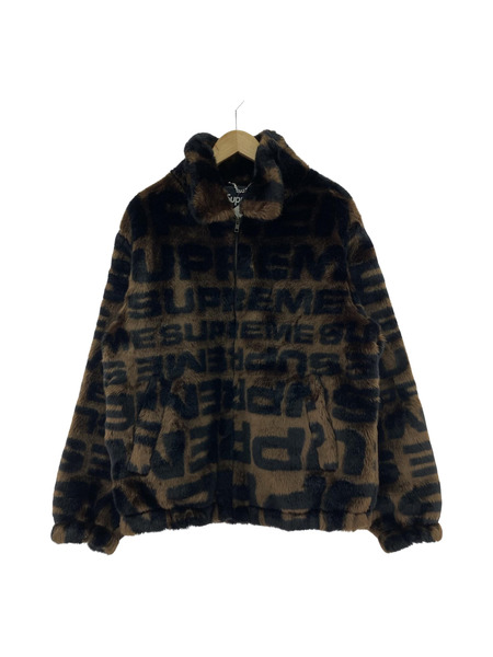 Supreme 18SS Faux Fur Repeater Bomber Jacket ファージャケット M 茶