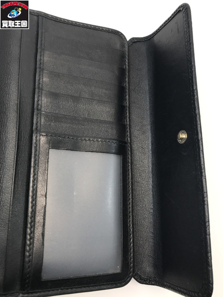 GUCCI グッチ 449364 マイクログッチ シマレザー ラウンドファスナー