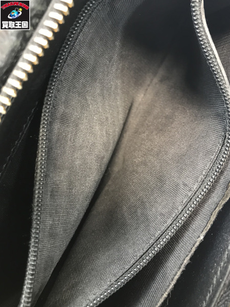 GUCCI グッチ 449364 マイクログッチ シマレザー ラウンドファスナー