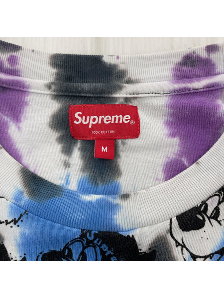 Supreme 21SS Dyed Bear L/S TOP カットソー タイダイ M 紫