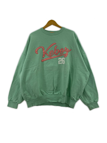Keboz スウェット・トレーナー ロゴスウェット (XL)ライトグリーン