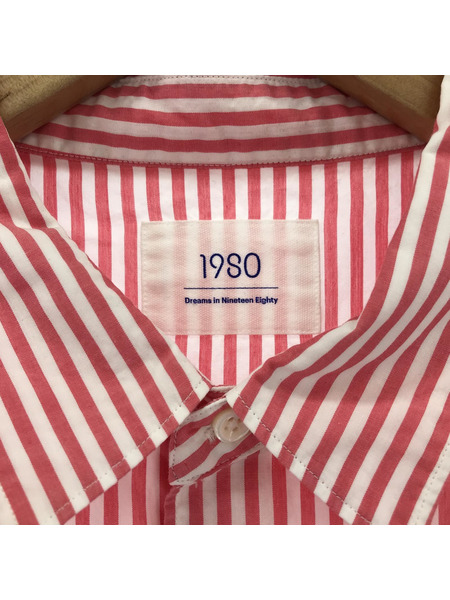 19SO Stripe Shirt ストライプシャツ (XL) ホワイト×レッド