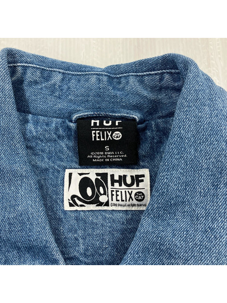 HUF ジャケット FELIX デニムジャケット (S) インディゴ[値下]