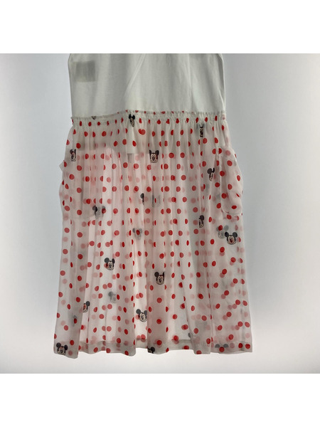 COMME des GARCONS 半袖ワンピース DISNEY/ミッキー×ドット/AD2021/白/M