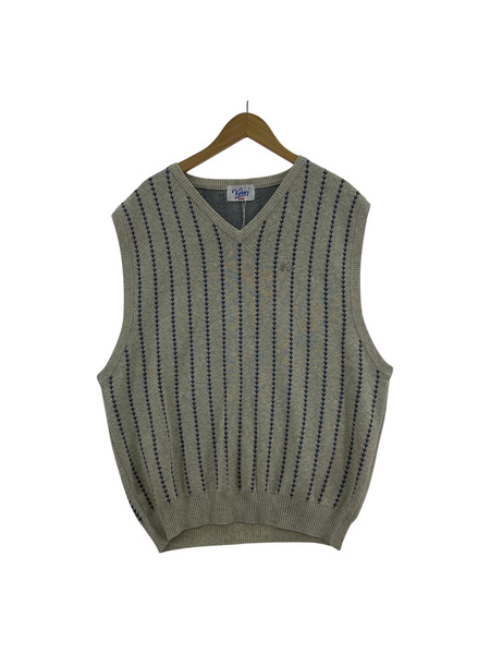 Keboz BALL STRIPE KNIT VEST/GRY/M