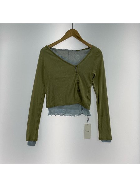 MOUSSY 長袖Tシャツ・カットソー KHK F
