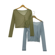 MOUSSY 長袖Tシャツ・カットソー KHK F