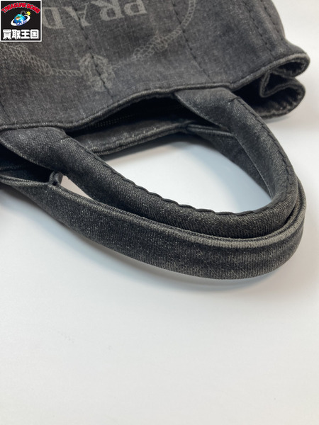 PRADA プラダ カナパ ハンドバッグ ブラック デニム 