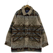 PENDLETON L/S ネイティブ柄 ウールブランケットコート ベージュ (M)