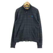 FRED PERRY チェックキリカエスイングトップ (L) イエロー×グリーン