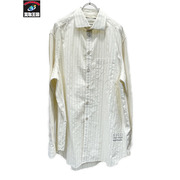 GUCCI オーバーサイズ ストライプシャツ 48 アイボリー