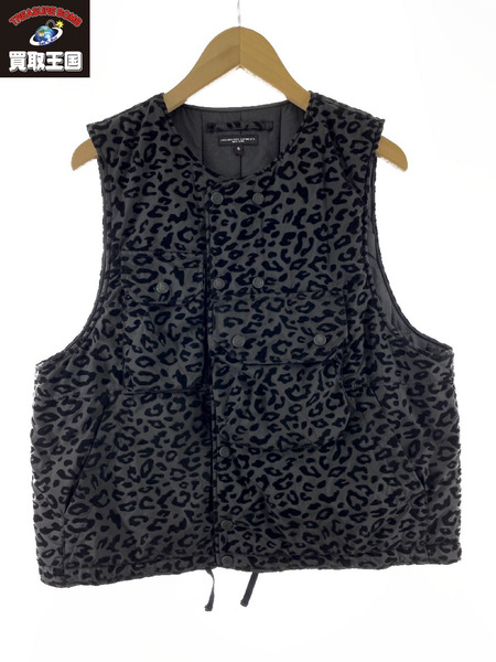 Cover Vest-Polyester Flocking Leopard-
