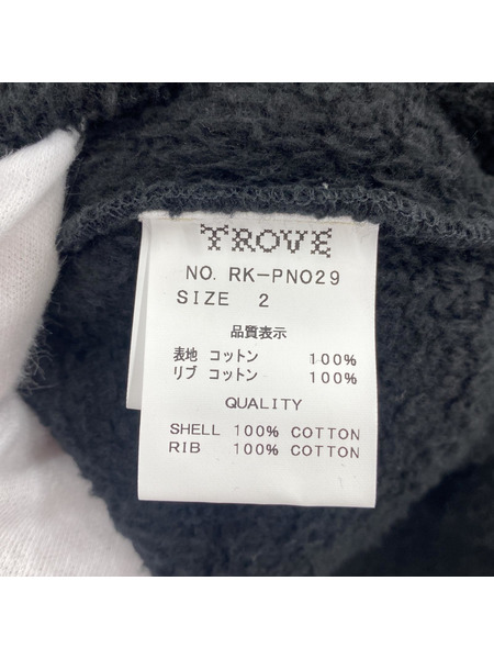 TROVE 23aw HEAVEY FLEECE DOLMAN PULLOVER 黒 (2)