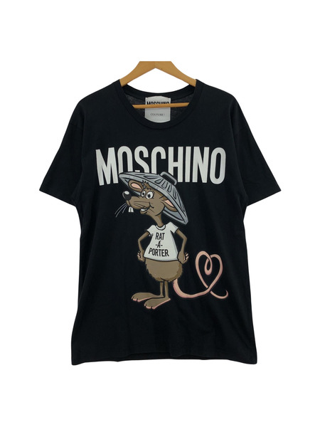 MOSCHINO/RAT/プリントTee/ブラック