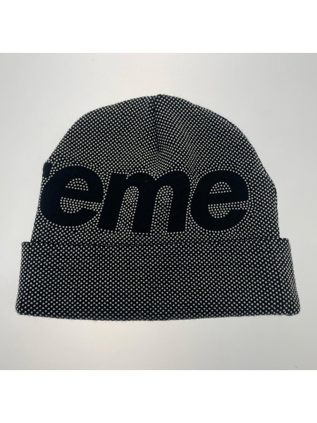 Supreme Studded Knockout Big Logo Beanie 黒