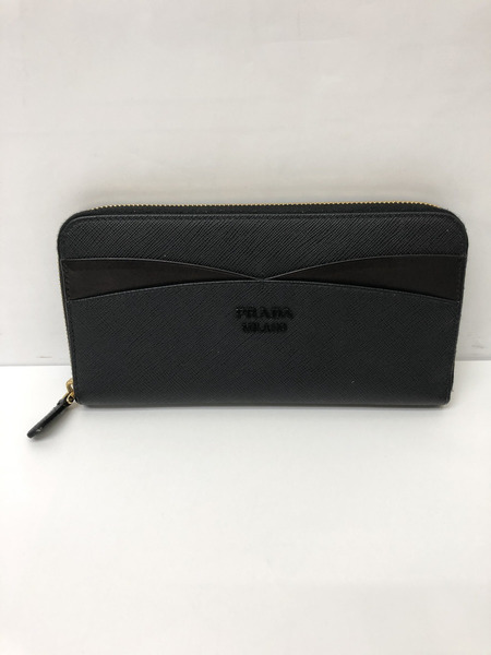 PRADA/サフィアーノスムースレザージップアラウンドウォレット