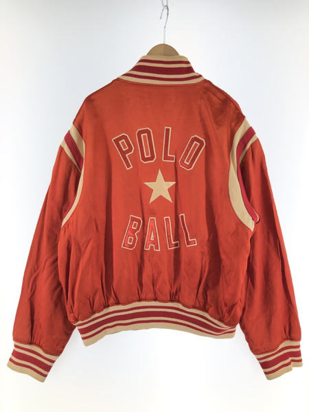 POLO RALPH LAUREN 90s USA製 POLO BALL サテンスタジャン(XL)｜商品