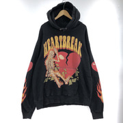 SUGATA L/S HEARTBREAK SWEAT HOODIE BLK