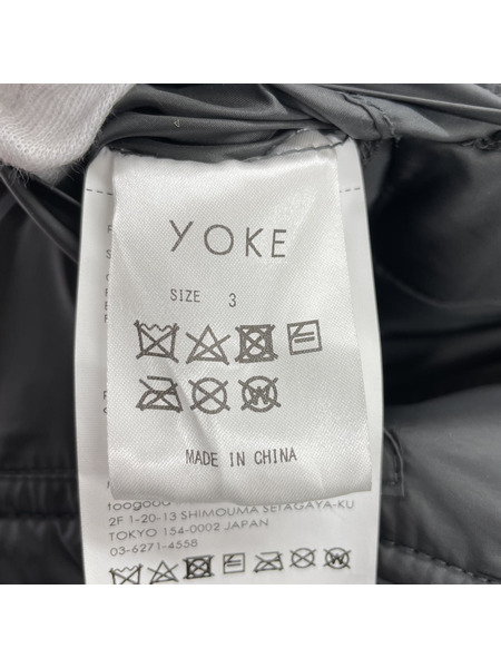 YOKE QUILTED LEATHER BLOUSON リバーシブルジャケット 3 チャコール