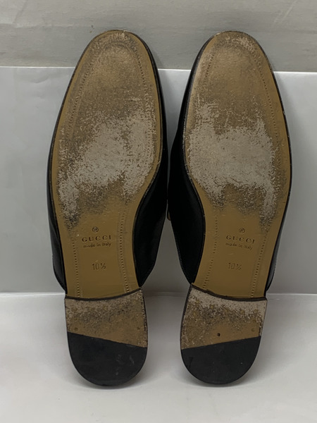 GUCCI ホースビット レザースリッパ BLK Size10.5 426219 本体のみ グッチ 靴 スリッポン[値下]