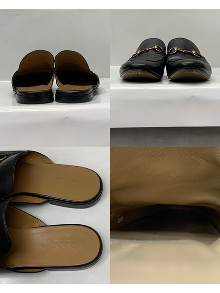 GUCCI ホースビット レザースリッパ BLK Size10.5 426219 本体のみ グッチ 靴 スリッポン[値下]