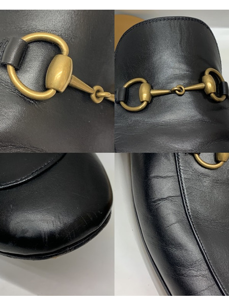 GUCCI ホースビット レザースリッパ BLK Size10.5 426219 本体のみ グッチ 靴 スリッポン[値下]