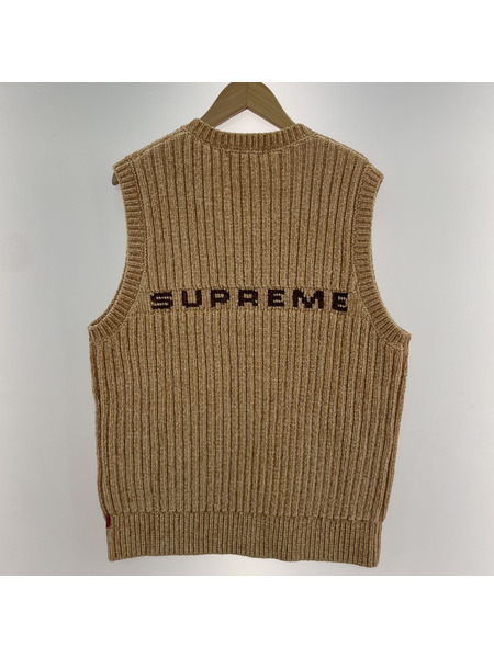 Supreme ニットベスト 茶