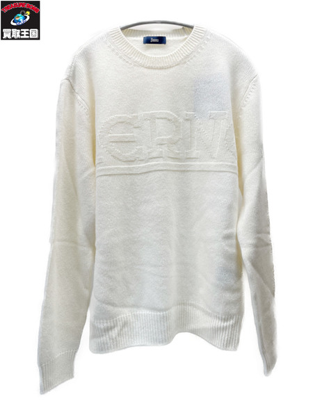 HERNO ロゴジャガードニット 46 アイボリー