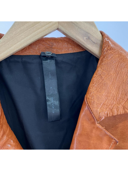 wjk レザージャケット タンニン染メホースレザーテーラードジャケット/ブラウン