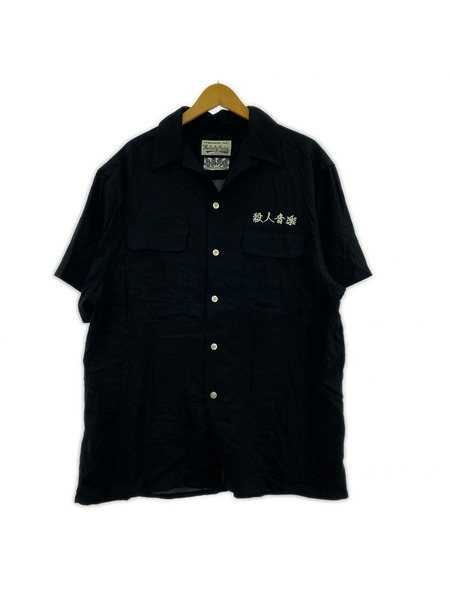 WACKO MARIA 半袖シャツ BUDSPOOL 殺人音楽 オープンカラー 黒 XL