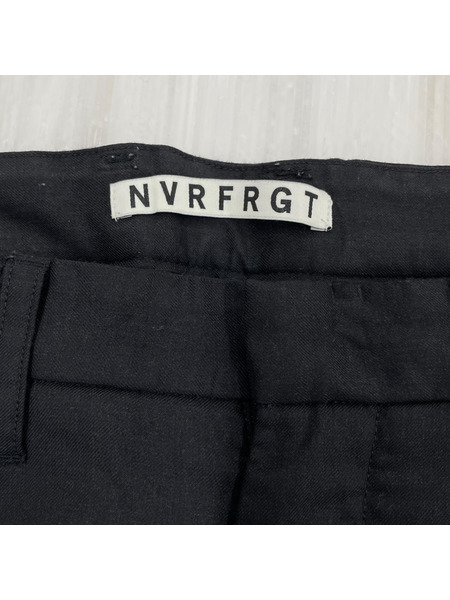 NVRFRGT 2 Tucked Curved Leg Trousers ワイドスラックス 1 黒 NF261P01