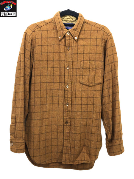 PENDLETON 60'S ウールシャツ/M/茶/ペンドルトン