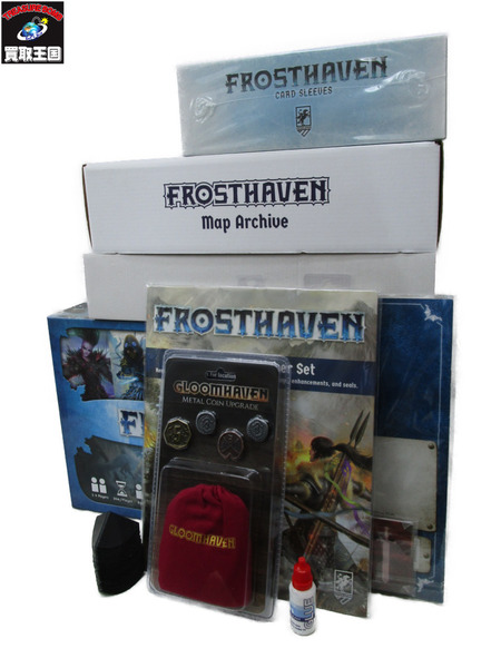 1.Frosthaven Kickstarter/Card Sleeves/Gloomhaven metal coins/Map Archive 等ｾｯﾄ